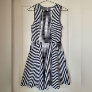 Club Monaco - black and white stripe dress